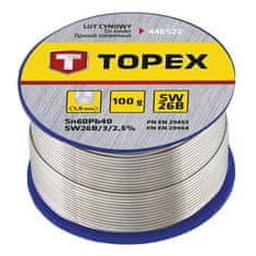 Topex Cínová spájka 60% Sn, drôt 1,0 mm, 100 g