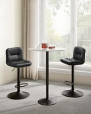 Artenat Barová stolička Ambush (SET 2 ks), syntetická koža, čierna