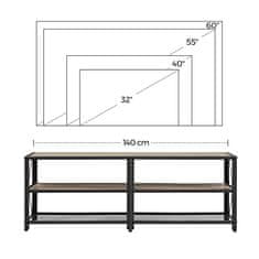 VASAGLE Stolík pod televízor VASAGLE LTV094B02