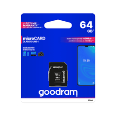 GoodRam 64GB pamäťová karta microSD UHS-I Goodram s adaptérom