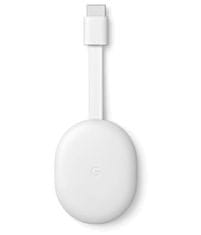 Google MMC Chromecast 4 K/ Google TV/ 4K Ultra HD/ USB-C/ HDMI/ Wi-Fi/ Google Android TV OS/ bez adaptéra/ biely