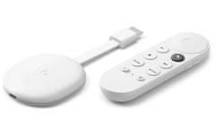 Google MMC Chromecast 4 K/ Google TV/ 4K Ultra HD/ USB-C/ HDMI/ Wi-Fi/ Google Android TV OS/ bez adaptéra/ biely