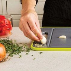 HOME & MARKER® Multifunkčná kuchynská doska 4v1 na krájanie s doplnkami (36 x 24,5 x 1 cm) | SLICEGEM