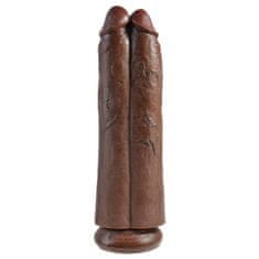 Pipedream PIPEDREAM KING COCK Double Dildo "Two Cocks One Hole" 11" Brown