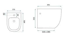 REA Carlo Mini bidet zlatá/biela REA-C2288 - Rea