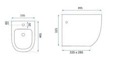 REA Carlo Mini bidet biela/zlatá REA-C6990 - Rea