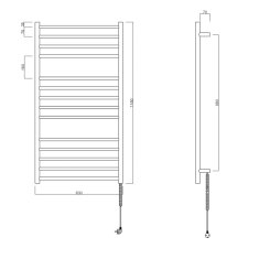 SAPHO REDONDO elektrický sušiak uterákov, okrúhly, 630x1160 mm, 130 W, nerez lesk ER230V - Sapho