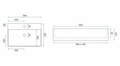 REA REA Umývadlo na dosku Gina 60 REA-U0677 - Rea