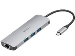 Tracer ADAPTÉR A-3, USB-C, HDMI 4K, USB 3.0, PDW 100W, ETH