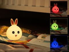 Tracer BUNNY LED RGB silikónová nočná lampa | 11,5 cm