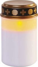 EMOS LED cintorínska sviečka, 12,5 cm, 2x C, vonkajšie aj vnútorné, vintage, časovač