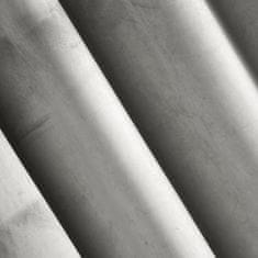 DESIGN 91 Zamatový matný záves s krúžkami - Pierre, strieborný 140 x 250 cm, ZA-355015