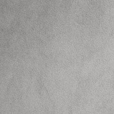 DESIGN 91 Zamatový matný záves s krúžkami - Pierre, strieborný 140 x 250 cm, ZA-355015