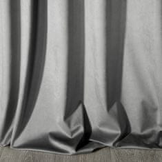 DESIGN 91 Zamatový lesklý záves s riasiacou páskou - Pierre, šedý 140 x 300 cm, ZA-370892