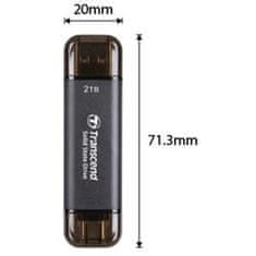 Transcend TS2TESD310C 2TB USB Type-A/USB Type-C 3D NAND flash R 1050 MB/s, W 950 MB/s