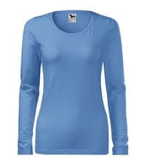 Malfini Tričko dámske SLIM (MALFINI) nebeská modrá (dlhý rukáv) XL
