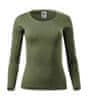 Tričko dámske FIT-T LS (MALFINI) khaki XS