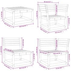 Vidaxl 5-dielna záhradná sedacia súprava impregnovaná borovica