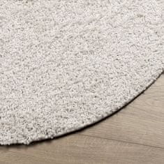 Petromila vidaXL Shaggy koberec PAMPLONA, vysoký vlas, moderný, krémový Ø 160 cm