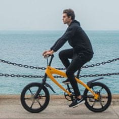 SMILE designový e-bike s bluetooth reproduktorom, vyberateľnou batériou, žlto-čierny