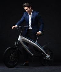 SMILE designový e-bike s bluetooth reproduktorom, vyberateľnou batériou, biely 