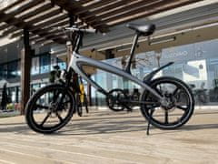 STYLE BIKE SMILE designový e-bike s bluetooth reproduktorom, vyberateľnou batériou, tmavá strieborná metalíza