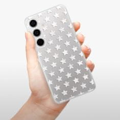 iSaprio Silikónové puzdro - Stars Pattern - white pre Samsung Galaxy S24