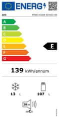 AEG Jednodvéřová chladnička RTB411E1AW