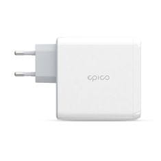 EPICO Nabíjačka do siete GaN 100W, 1xUSB, 2x USB-C - bílá