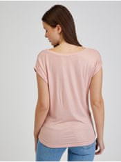 Orsay Svetloružové dámske tričko ORSAY L