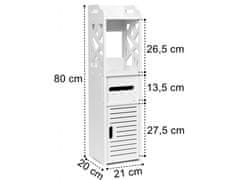 Wellhox Stojanová skrinka do kúpeľne MALTA biela