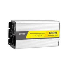 HADEX Menič 12V/230V+UPS 600W, JYINS, čistá sínusovka, zásuvka EURO