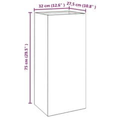 Petromila vidaXL Kvetináč čierny 32x29x75 cm oceľ valcovaná za studena