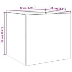 Petromila vidaXL Kvetináče 2 ks strieborné 32x43x29 cm nehrdzavejúca oceľ