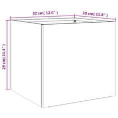 Petromila vidaXL Kvetináče 2 ks strieborné 32x43x29 cm nehrdzavejúca oceľ