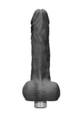 Shots Toys RealRock Realistic Vibrating Dildo with Balls 25cm Black vibrátor