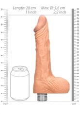 Shots Toys RealRock Realistic Vibrating Dildo with Balls 25cm Flesh vibrátor