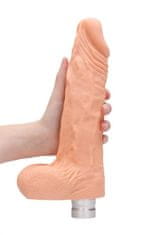 Shots Toys RealRock Realistic Vibrating Dildo with Balls 25cm Flesh vibrátor