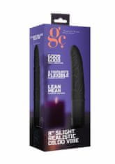 Shots Toys Shots 8 Inch Slight Realistic Dildo Vibe Black vibrátor