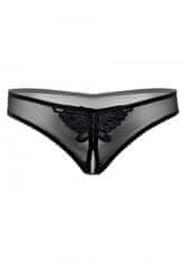 Daring Intimates Daring Intimates Indra black S / M - tangá s korálkami a otvoreným rozkrokom