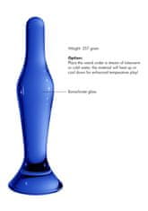 Shots Toys Shots Chrystalino Flask blue sklenené dildo