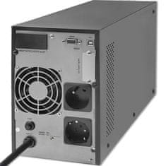 Qoltec On-line UPS | Pure Sine Wave | 2kVA | 1,6kW | LCD | USB