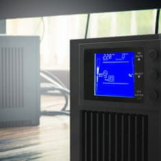 Qoltec On-line UPS | Pure Sine Wave | 2kVA | 1,6kW | LCD | USB