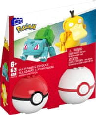 MEGA BLOKS Mega Pokémon pokéball - Bulbasaur a Psyduck HXP11