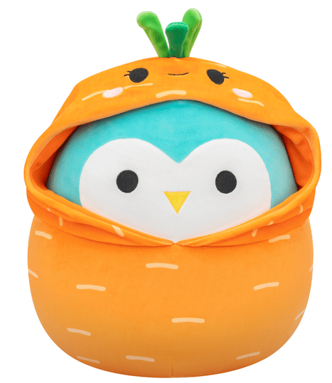 SQUISHMALLOWS Sova v kostýme mrkvy - Winston, 30 cm