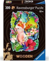 Ravensburger Drevené obrysové puzzle Nádherné vtáky 300 dielikov
