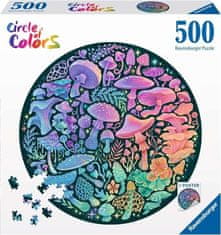 Ravensburger Okrúhle puzzle Kruh farieb: Huby 500 dielikov