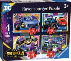 Ravensburger Puzzle Batwheels, 4v1 (12, 16, 20, 24 dielikov)