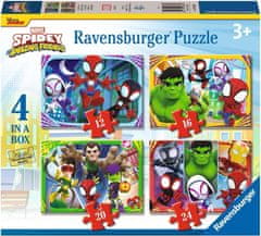 Ravensburger Puzzle Spidey a jeho úžasní priatelia 4v1 (12, 16, 20, 24 dielikov)