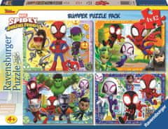 Ravensburger Puzzle Spidey a jeho úžasní priatelia 4x42 dielikov